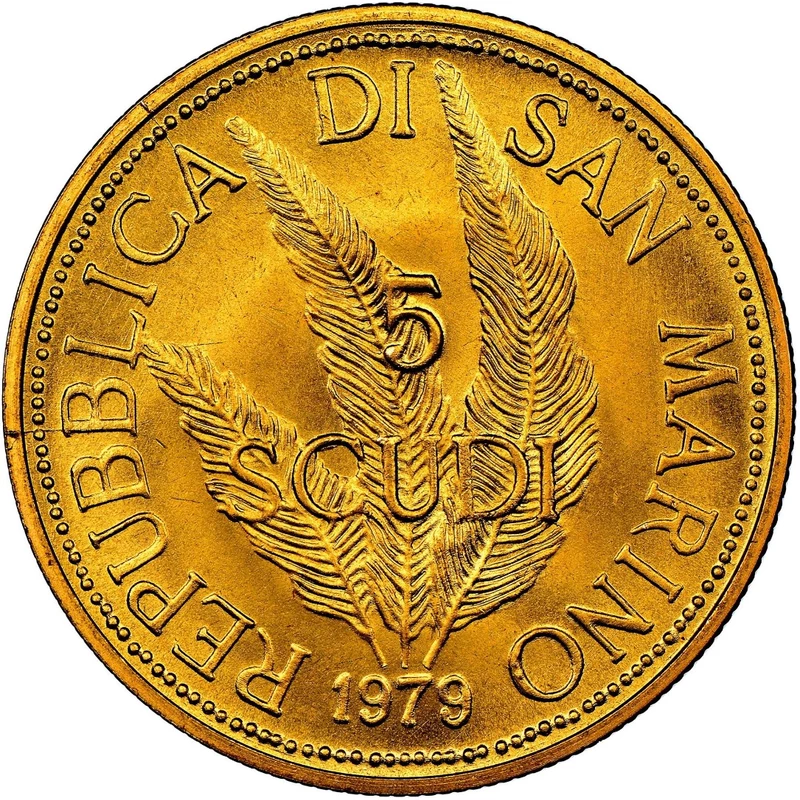 Moneda de oro San Marino 