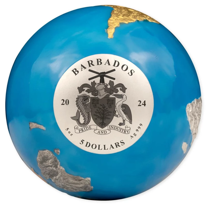 Moneda de plata de Barbados 