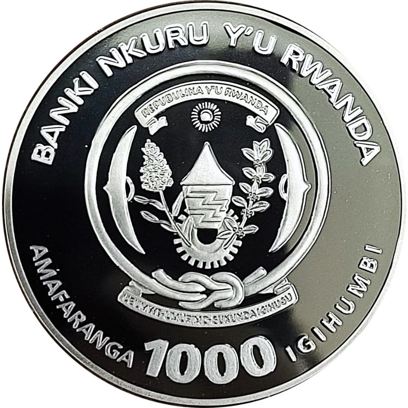 Moneda de plata Ruanda 