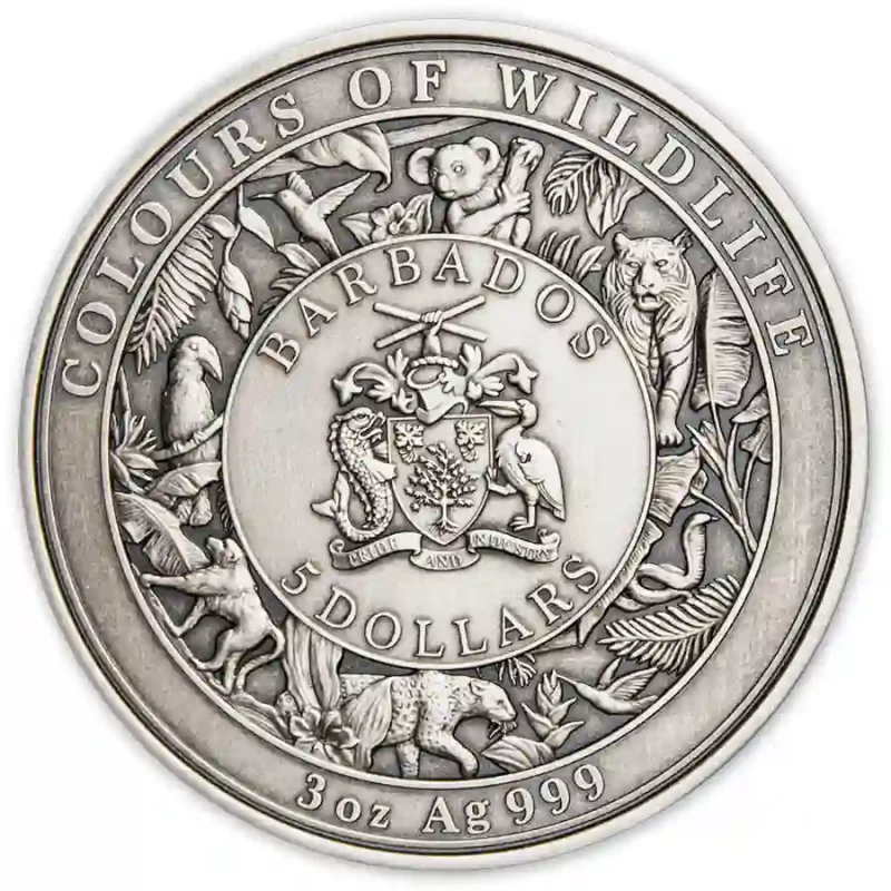 Moneda de plata de Barbados 
