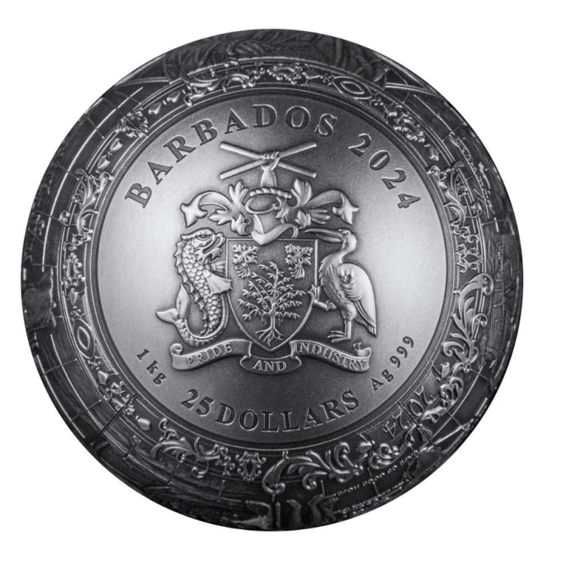 Moneda de plata de Barbados 