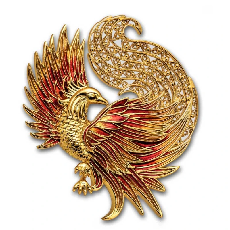 Samoa: moneda de plata Phoenix 2025 color dorado 2 oz Monedas coleccionables