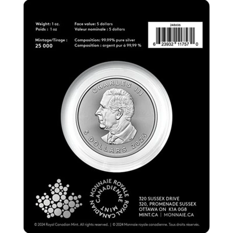 Canada: silver coin Maple Leaf Polar Bear 2025 1 oz Collectible coins