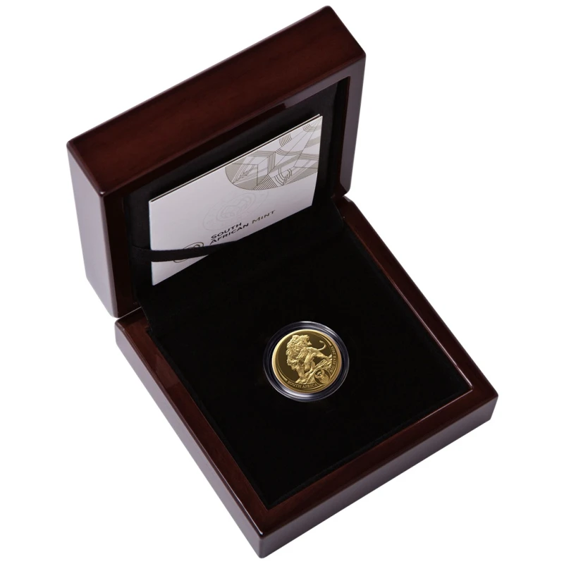 Sudáfrica: moneda de oro León 2025 Proof 1/4 oz Monedas coleccionables