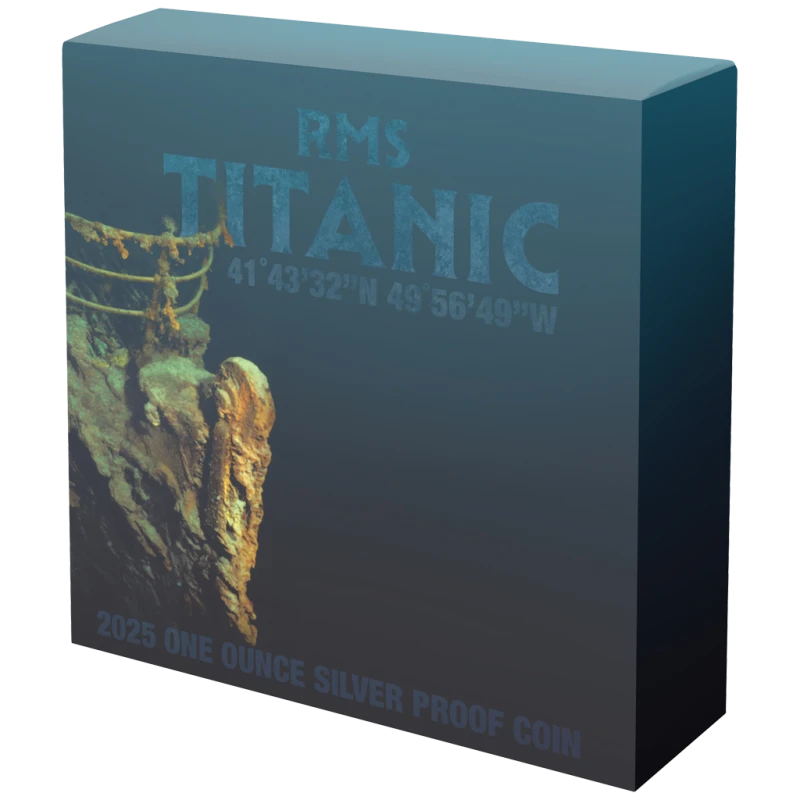 Niue Moneda de Plata Titanic 2025 Proof 1 onza coloreada Monedas coleccionables