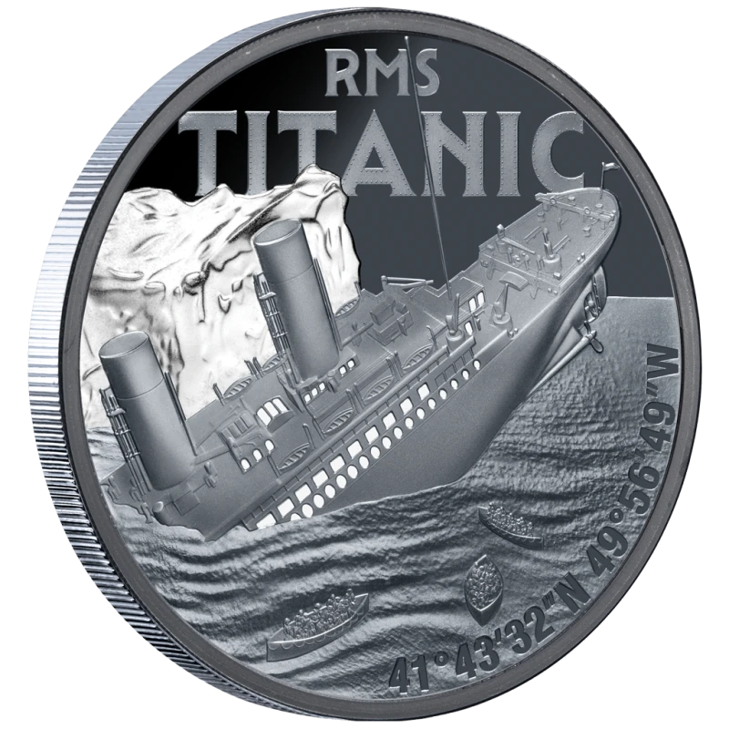 Niue Moneda de Plata Titanic 2025 Proof 1 onza coloreada Monedas coleccionables