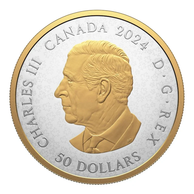 Canada: silver coin Birds of Canada 2024 Proof gilded 5 oz Collectible coins