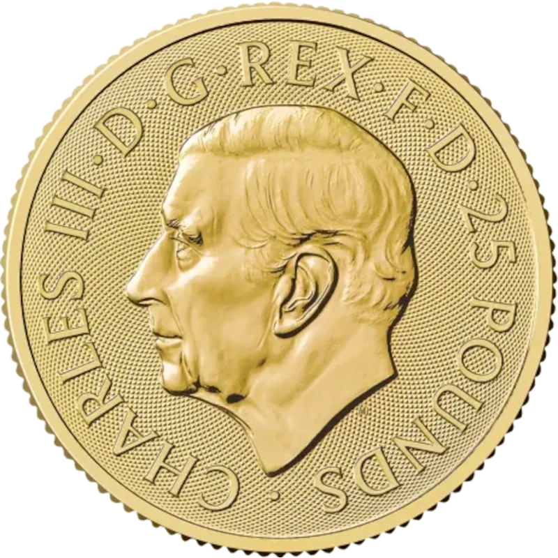UK: gold coin Greyhound of Richmond 2025 1/4 oz Investment coins