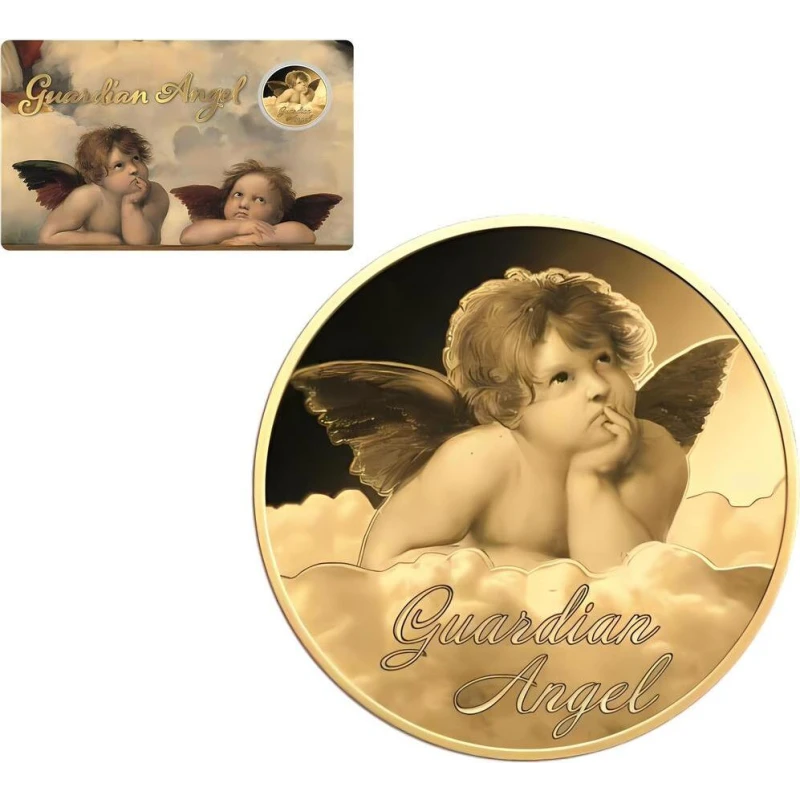 Chad: moneda de oro Ángel de la Guarda II 1/1000 oz Monedas coleccionables