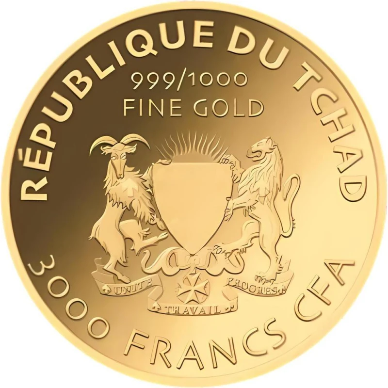 Chad: moneda de oro Ángel de la Guarda II 1/1000 oz Monedas coleccionables