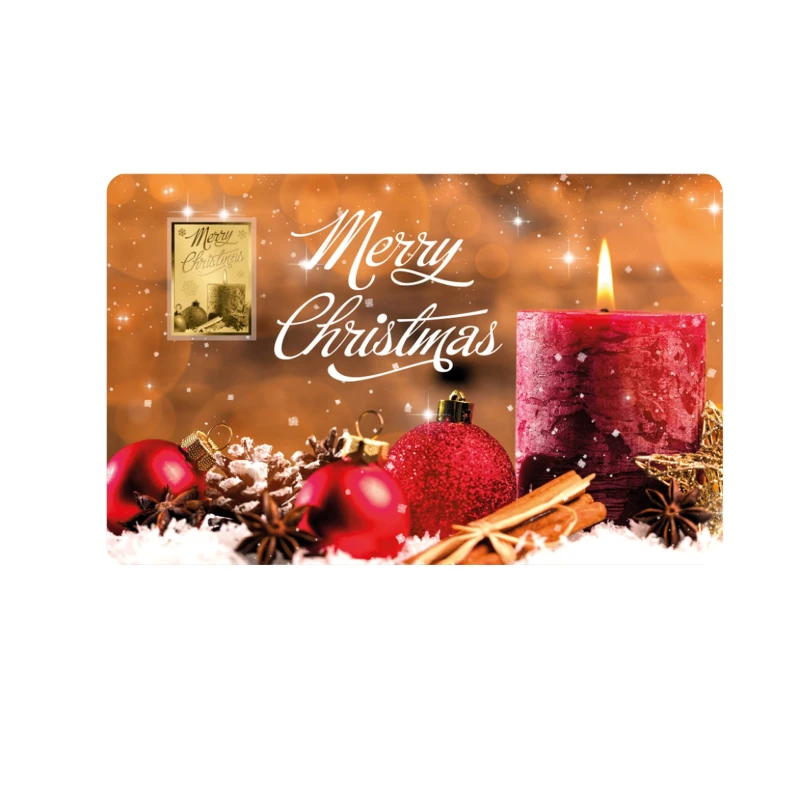 Chad: moneda de oro Vela Feliz Navidad 1/1000 oz Monedas coleccionables