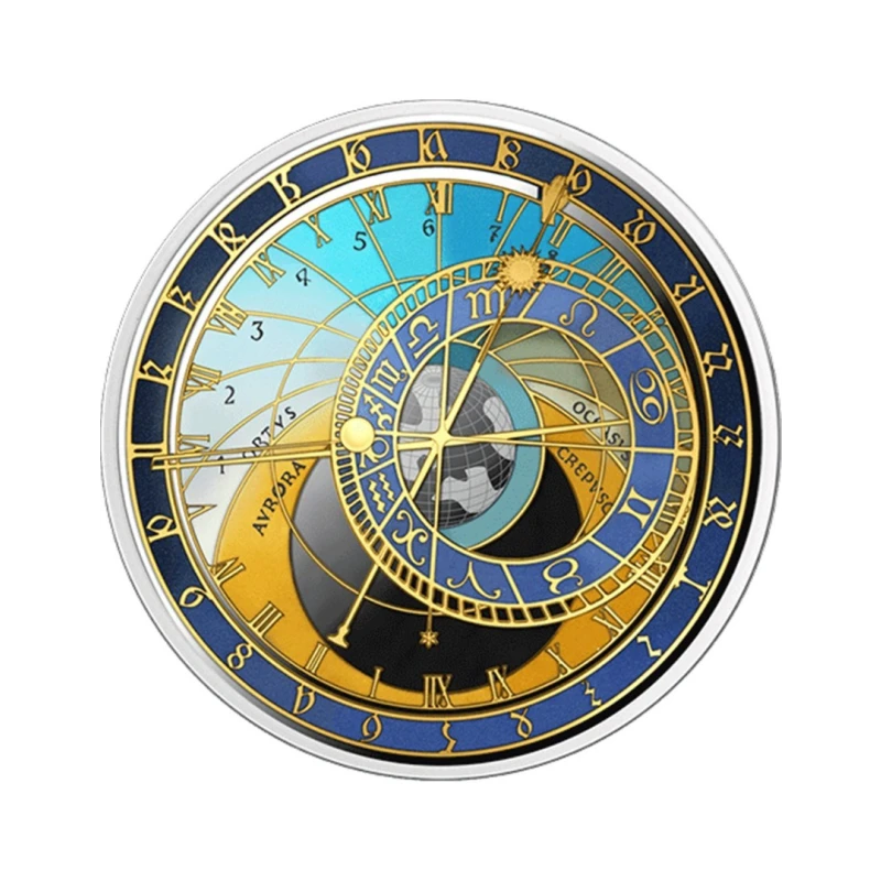 Malta: silver coin Prague Astronomical Clock 2025 Proof 1 oz Collectible coins