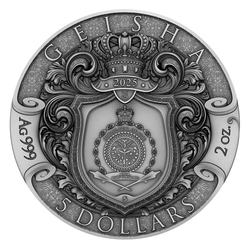 Niue: moneda de plata Geisha 2025 2 onzas Monedas coleccionables