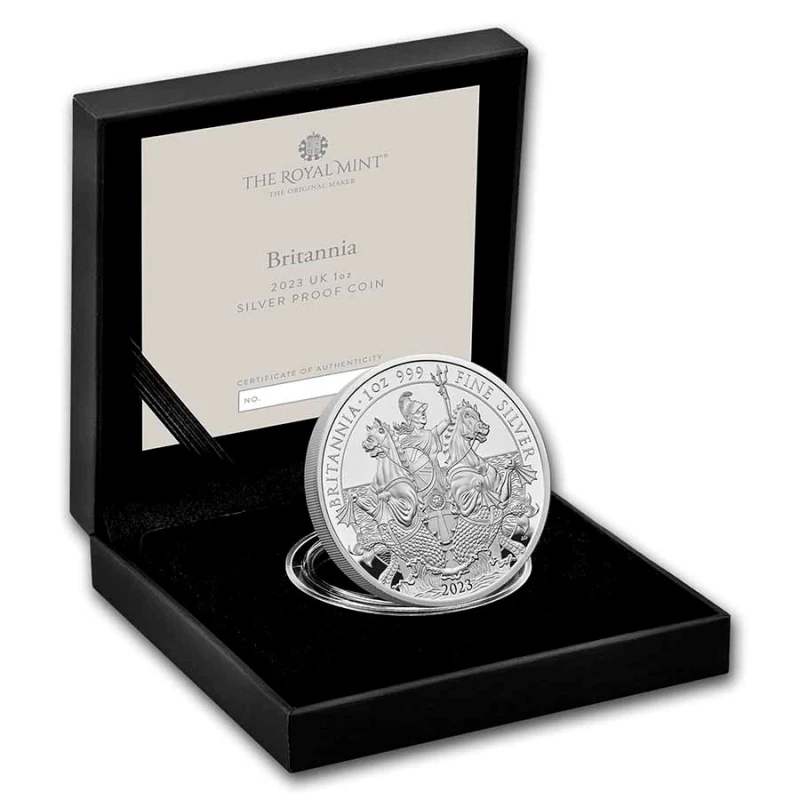 Reino Unido Moneda de Plata Britannia 2023 Proof 1 oz Monedas coleccionables