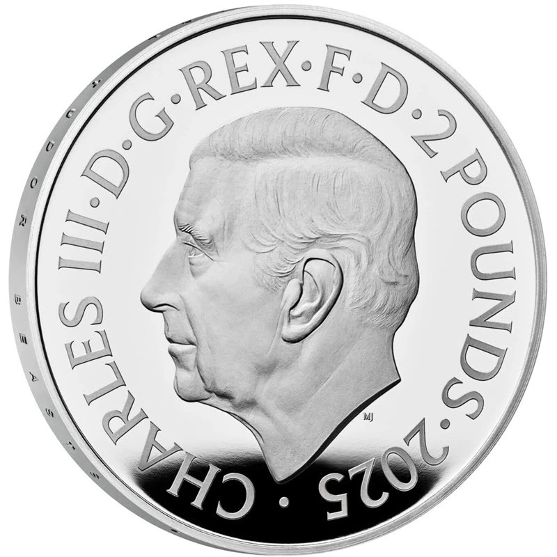 Moneda de Plata del Reino Unido The Tudor Beasts White Greyhound of Richmond 2025 Proof 1 oz Monedas coleccionables