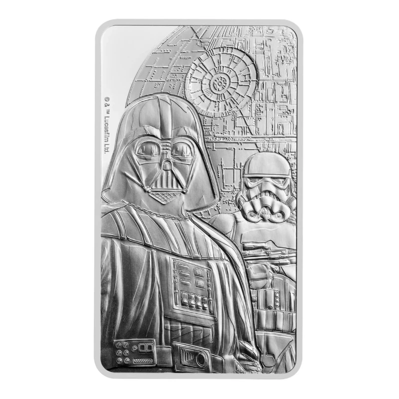 Reino Unido Silver Bar Star Wars Dark Side 10 oz Monedas coleccionables