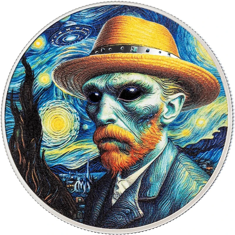Camerún: moneda de plata Vincent van Gogh 2025 Proof 1 oz Monedas coleccionables