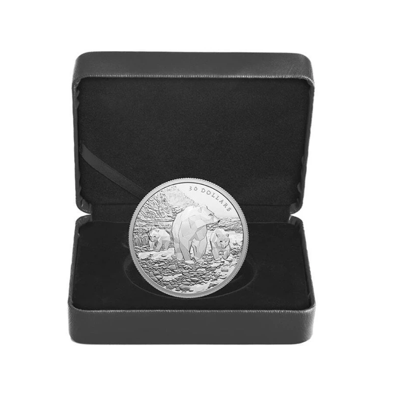 Canada: silver coin Grizzly Bears 2023 Proof 2 oz Collectible coins