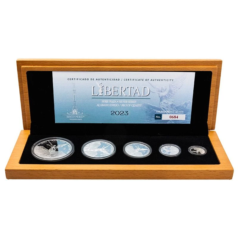 México: monedas de plata Libertad 2023 Proof 59,09 g Monedas coleccionables