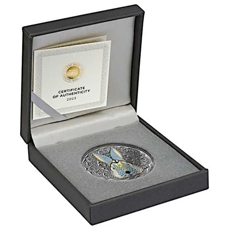 Niue: silver coin Mandala Year of the Rabbit 2023 colored 2 oz Collectible coins