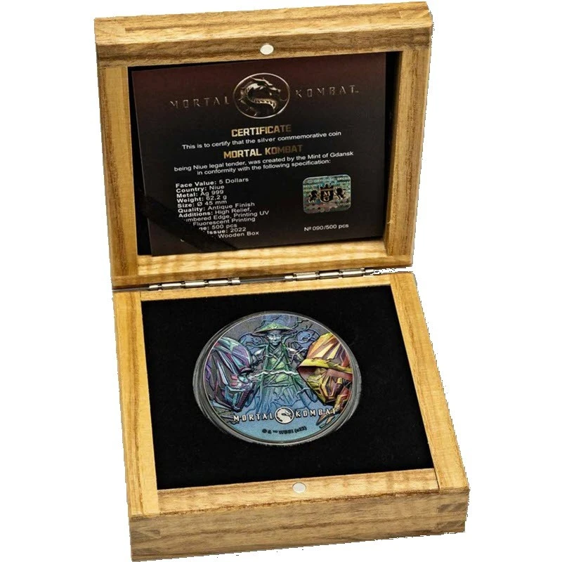 Niue: silver coin Mortal Kombat 2022 colored 2 oz Collectible coins