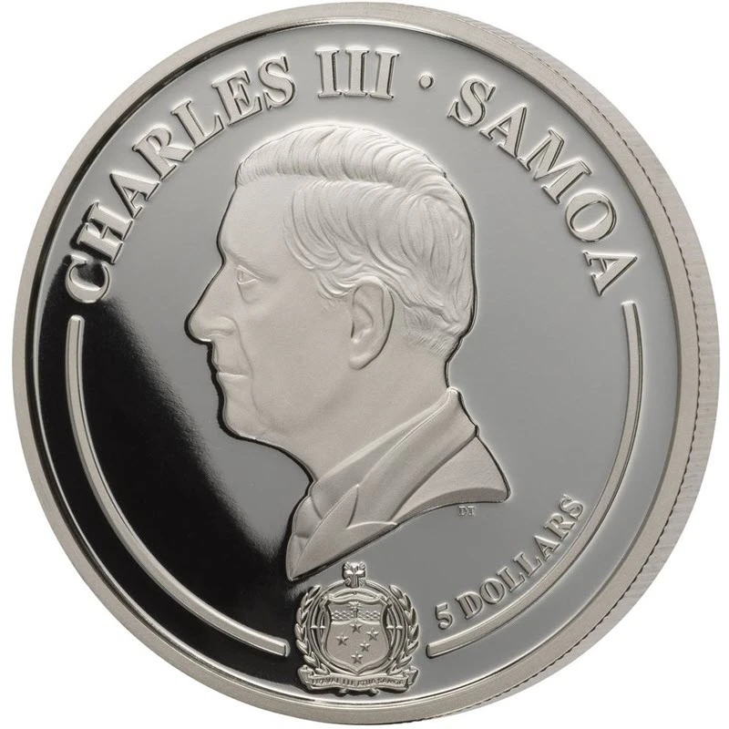 Samoa: silver coin Magnolia 2025 Proof gilded 1 oz Collectible coins