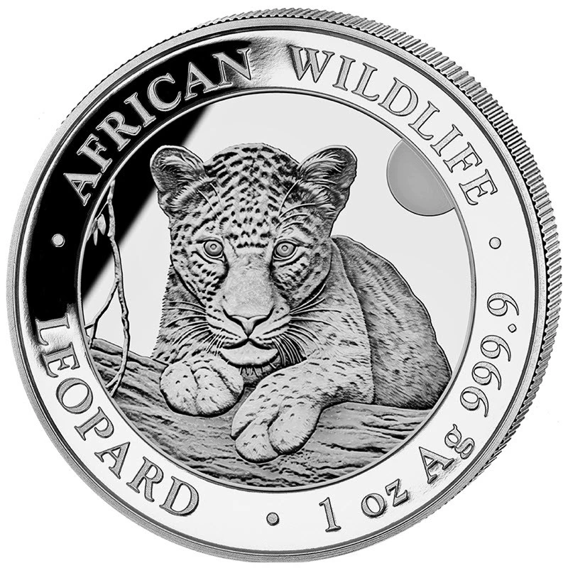 Somalia Silver Bullion Coin Leopardo de la fauna africana 2025 1 oz Monedas de inversión