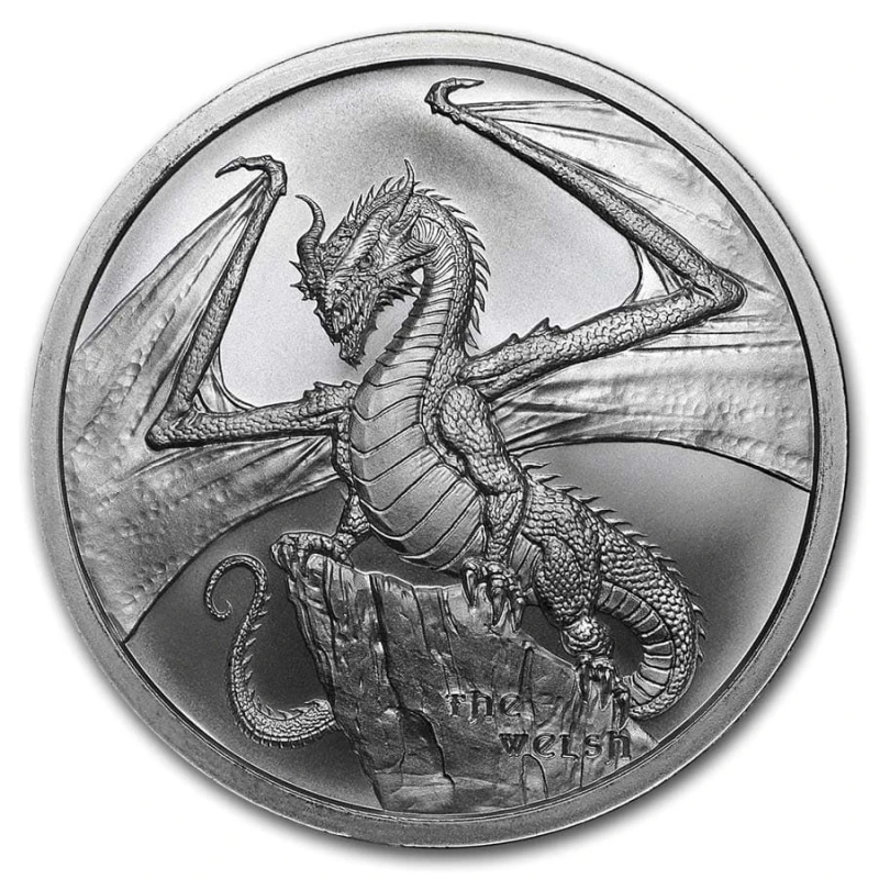 USA Moneda de Plata Mundo de Dragones Dragón Galés 1 onza Monedas coleccionables
