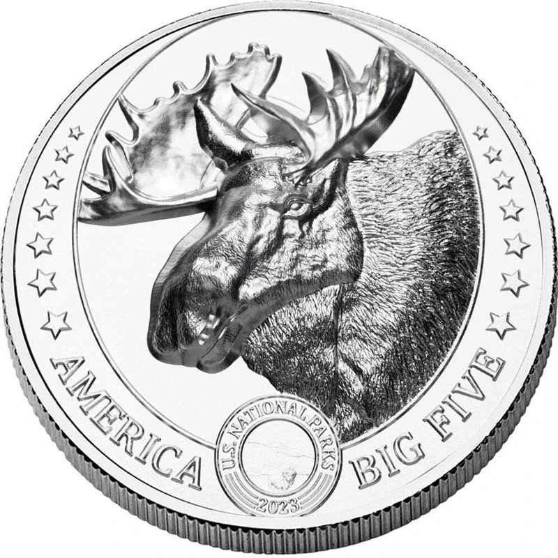 Fiji Silver Coin Moose 2023 1 oz Collectible coins