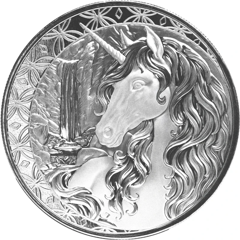 Moneda de Plata de Fiyi Unicornio 2025 1 onza Monedas coleccionables