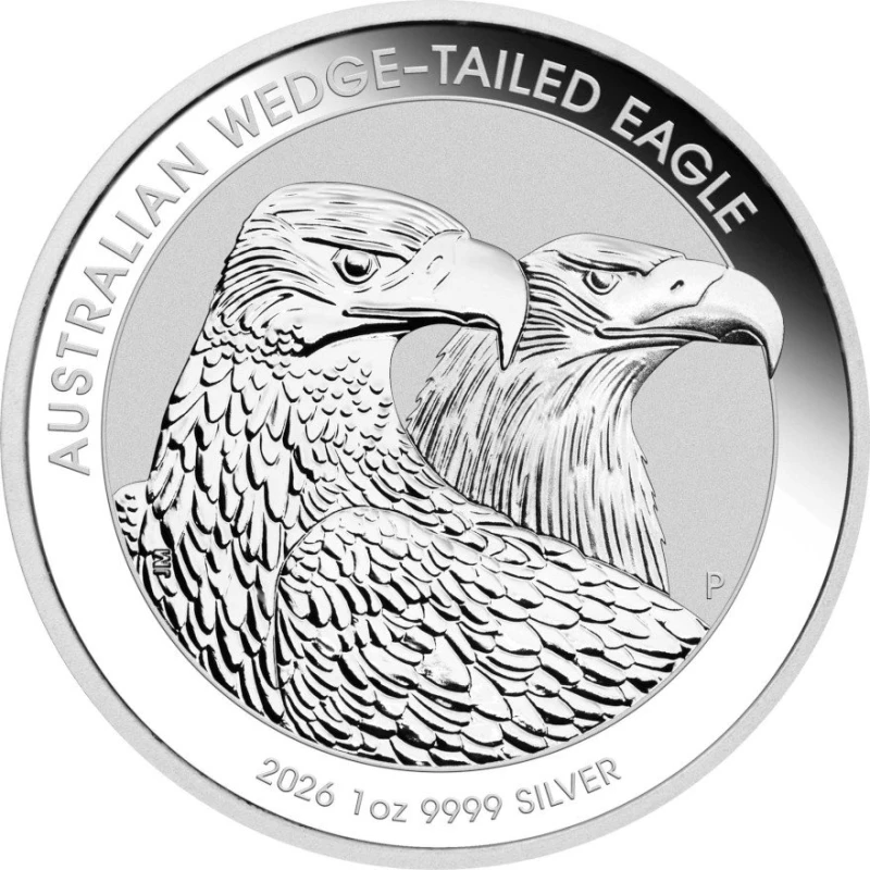 Moneda de Plata de Australia Águila australiana de cola en cuña 2026 1 onza Monedas coleccionables