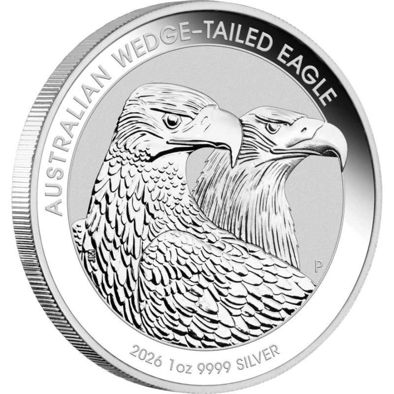 Moneda de Plata de Australia Águila australiana de cola en cuña 2026 1 onza Monedas coleccionables