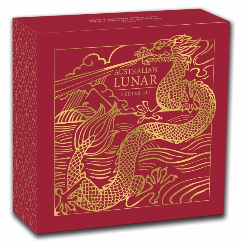 Australia Gold Coin Lunar III Year of the Dragon 2024 Proof 1 oz Collectible coins