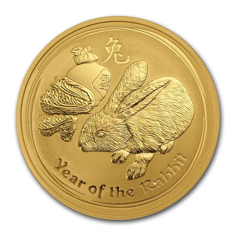 Australia Moneda de Oro Lunar II Año del Conejo 2011 1 onza Monedas coleccionables