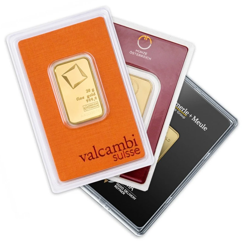 Lingote de oro 20 g (Varios Fabricantes) Lingotes de inversión