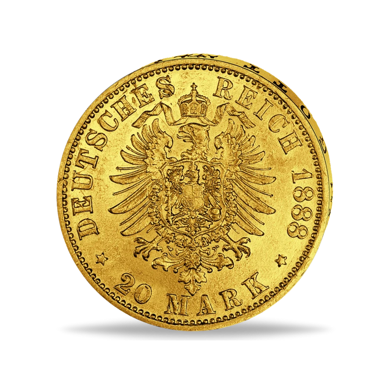 German Empire Gold Coin 20 Mark Wilhelm I Collectible coins
