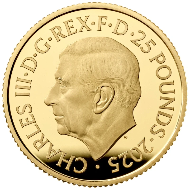 Moneda de Oro del Reino Unido Año de la Serpiente 2025 Proof 1/4 oz Monedas coleccionables