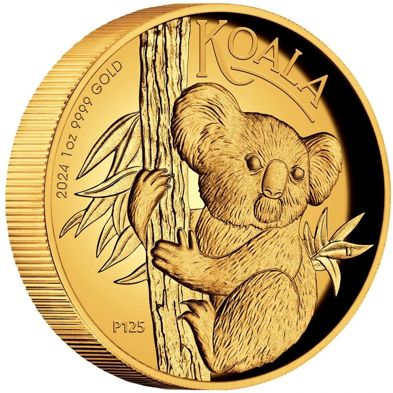 Australia Moneda de Oro Koala 2024 Proof Alto Relieve 1 oz Monedas coleccionables
