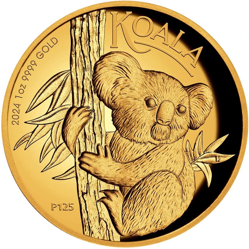 Australia Moneda de Oro Koala 2024 Proof Alto Relieve 1 oz Monedas coleccionables