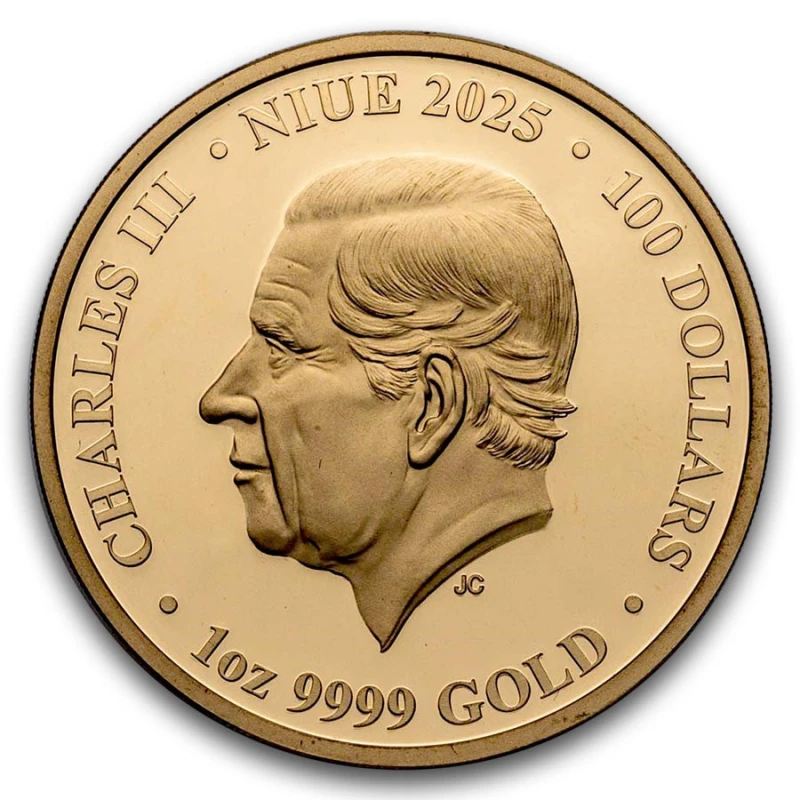 Moneda de Oro de Niue Nácar Nubes 2025 Proof Colored 1 oz Monedas coleccionables