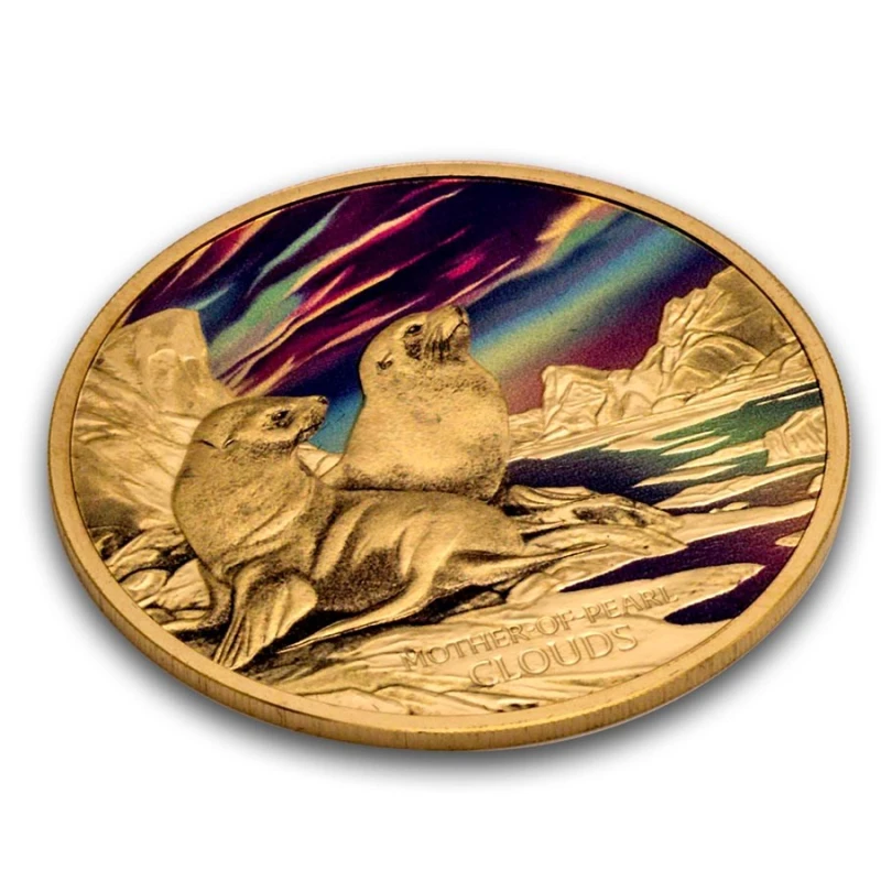 Moneda de Oro de Niue Nácar Nubes 2025 Proof Colored 1 oz Monedas coleccionables