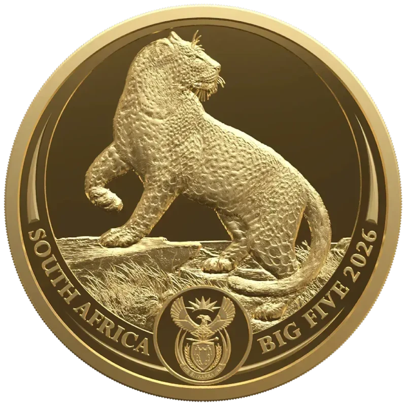 Sudáfrica Moneda de Oro Big Five III Leopardo 2026 Proof 1 oz Monedas coleccionables