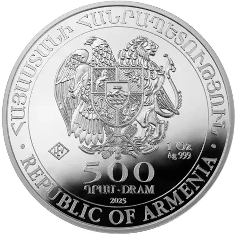 Moneda de Plata de Armenia Arca de Noé Niño 2025 Coloreada 1 onza Monedas coleccionables
