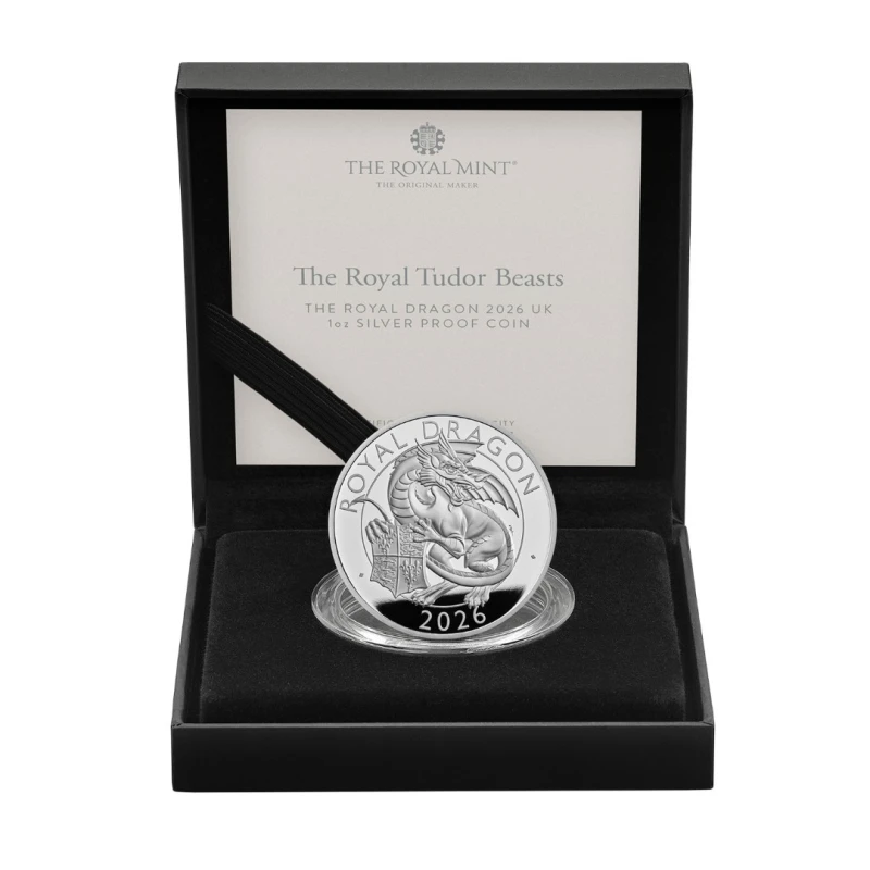 Reino Unido Moneda de Plata Royal Dragon 2026 Proof 1 oz Monedas coleccionables