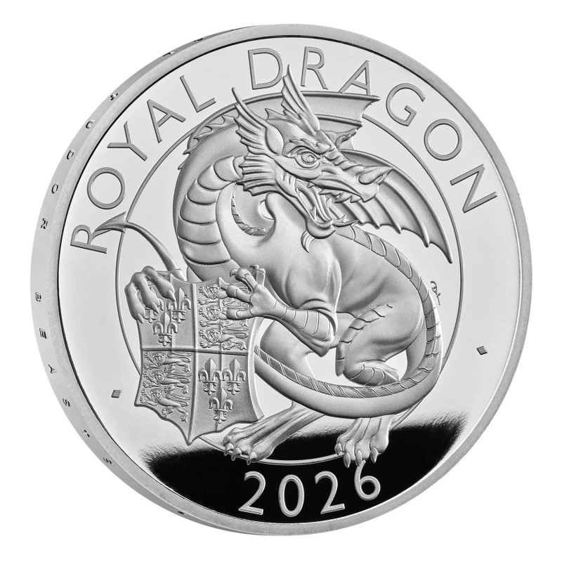 Reino Unido Moneda de Plata Royal Dragon 2026 Proof 1 oz Monedas coleccionables