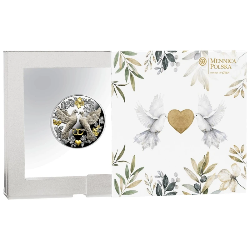 Moneda de Plata de Camerún Wedding Doves 2026 Proof 17.5 g Monedas coleccionables