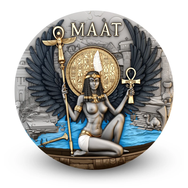 Moneda de Plata de Camerún Maat 2026 2 onzas Monedas coleccionables