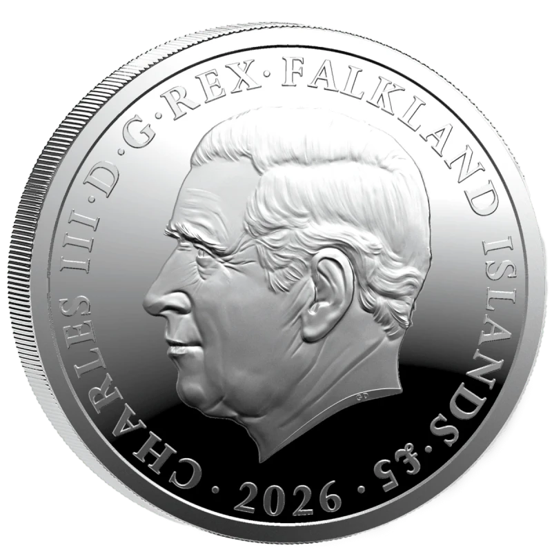 Moneda de Plata de las Islas Malvinas Una y el León 2026 Proof 1 oz Monedas coleccionables