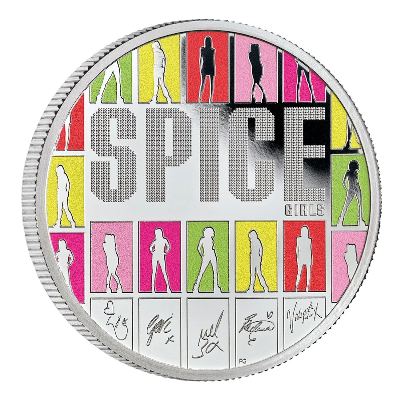Reino Unido Moneda de Plata Spice Girls 2026 Proof Colored 1 oz Monedas coleccionables