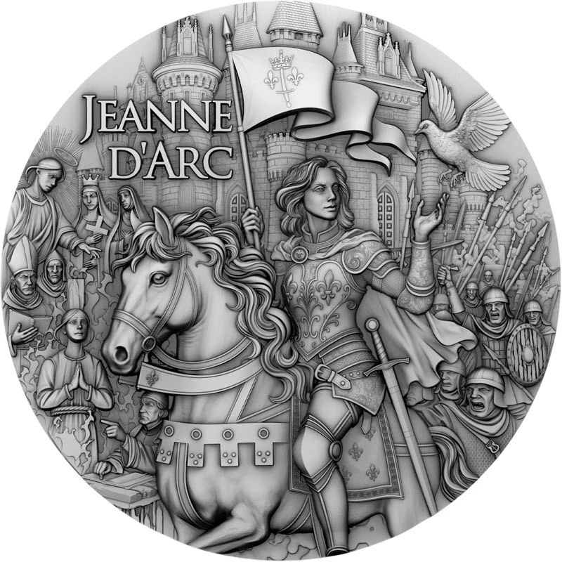 Niue Moneda de Plata Jeanne d'Arc 2025 2 oz Monedas coleccionables
